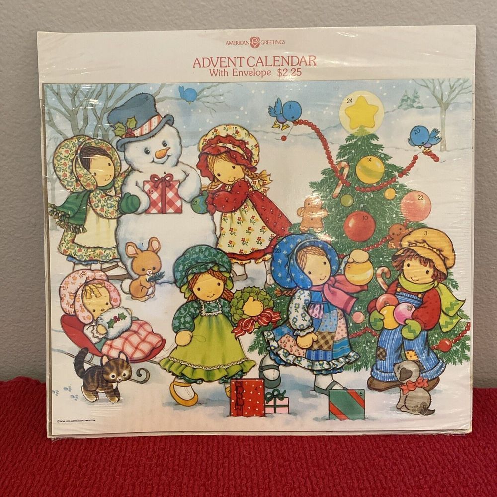 * HTF * VINTAGE 1982 AGC Holly Hobbie Advent Calendar NOS NIP